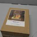 Christmas Tabletop Decoration, Wooden Lighted Decorations, Battery Operated Christmas Indoor Table Decorations (Candy Cane Lane & Giftbox)