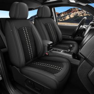 for Toyota Tacoma Seat Covers 2024 2025 2026 Gen 4Th Sr/Sr5/Trd Prerunner/TRD Sport/TRD Off-Road/Limited Ice Silk Seat Cushion(2 PCS Front Seat, Black)