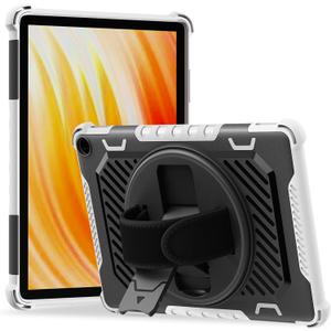 ROISKIN for Tablet HD 10 Case 2023 Release 13thGeneration with 360 Rotating Kickstand Hand Strap(No Screen Protector Also for iPad Sony iPhone 10in (Grey-Black)