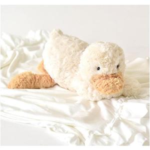 EASELR Weighted Plush Cute Duck Stuffed Animal, Soft White Duck Plush Pillow, Kawaii Hugging Squishy Plush Toy, Gift for Kids