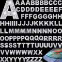 104 Pieces Rhinestone Iron on Letter Patches A-Z Letter Alphabet Patches Bling Iron on Letters Glitter Applique Patches for Clothing Shirt Jean Hat Shoe Bag Repair