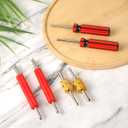 2 x 6pcs Valve Core Wrench Tool, Single & Dual Head A/C Valve Core Extractor Air Conditioning Line Repair Removal Tools Valve Core Remover for Car Bicycle RV Truck HVAC Air Conditioner