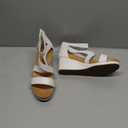 DREAM PAIRS Womens Elastic Ankle Strap Open Toe Platform Wedge Sandals Comfortable Summer Shoes for Women (8.5, White)