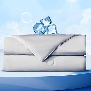 Cooling Blanket King Size,Double-Sided Cool Comforter for Hot Sleepers and Night Sweats,Breathable Soft Silk Smooth Ice Blankets,Lightweight Summer Blanket Comforter Cooling Bedding,104"x90",Grey