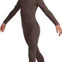 Wildarms Girls Long Sleeve Dance Unitard, Kids Full Body Leotard for Ballet, Gymnastics, Dance, Performance & Costumes 4-6