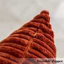 Kevin Textile Fall Pillow Covers Square Striped Corduroy Autunm Decor Couch Cushion Pillowcases for Living Room Toddler, 2 Packs, Burnt Brick (55x55 cm, 22 inch)