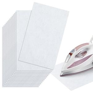 Briwooody 30 Pcs 6 x 10 Inch Hot Iron Cleaner Sheets Faultless Cream Stainless Steel Soleplate Iron Cleaner Kit Lining Cloth