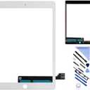 Touch Screen Replacement for iPad Pro 9.7 inch 2016 Digitizer Panel Glass Assembly A1673 A1674 A1675 (Not LCD)+Tools (White)