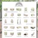 Porch Shield Patio Chair Covers -Waterproof Outdoor Lounge Deep Seat Lawn Chair Cover - 30W x 33D x 34H inch, Beige