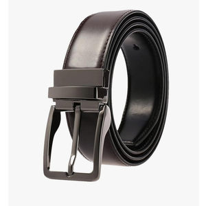 Men's Leather Belt Alloy Pin Buckle Belt 130Cm Reversible Belts Male Business Office Work Belt, Color 603