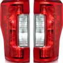 Tail Light Assembly Compatible with 2017 2018 2019 Ford F-250 F-350 Super Duty Tail Lights Rear Brake Lamps Replacement Taillights without Bulbs and Wiring Harness, Passenger and Driver Side