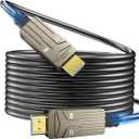 Soonsoonic Fiber Optic HDMI Cable 150ft,18Gbps 4K@60Hz(4:4:4) Unidirectional Active 2.0 Cord,Support HDR10 ARC HDCP 2.2 3D CEC Atmos DTS:X, Ultra high Speed Flexible and Slim45m