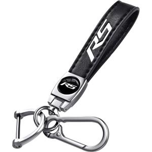 Leather Metal Car Keychain Keyring Compatible with Chevy Camaro RS Car Accessories