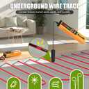 F04 Underground Wire Locator Tracer Tone Generator Kit and Probe with Earphone, Buried Wire Tester for Locating Breakage Cables & Wires Dog Fence Cables (Yellow)