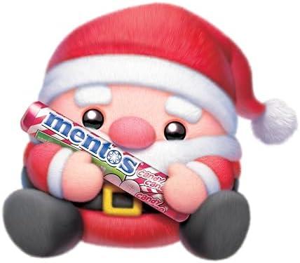 SNACKLES-Christmas 14""-Series 1-Plush 14"" Santa Claus&Mentos (Candy Cane), 77628