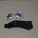 JinYu Glasses Blindfold Sunglasses Anime Blue  , Black Costume Prop PU Leather Eye Mask Costume Accessories