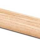 Split Oak Dowel Rods 3/4-inch x 36-inch, Pack of 25 Unfinished Fluted Molding Trim for DIY & Dowel Feature Wall, by Woodpeckers
