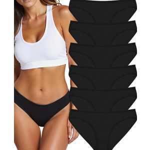 ANZERMIX Women's Breathable Cotton Bikini Panties Pack of 6 XL