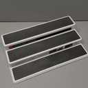 Copco 3-Tier Non-Skid Spice Rack Organizer for Kitchen Cabinet or Pantry, 15-Inch Tiered Shelf, White/Gray, Slip-Resistant Design for Jars and Bottles