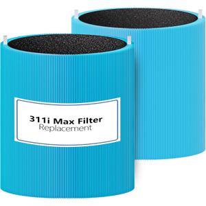 Blue Pure 311i MAX AllergenBlock Replacement filter Compatible with Blueair 311i Max Air Purifier, H13 True HEPA with Activated Carbon Air Filter,Blue Pure F3MAX, Not for 311 i+ Max