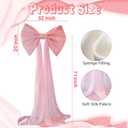 Large Pink Bow Birthday Decorations, 32'' x 71'' Big Bow Themed Backdrop Room Wall Decor Wedding Engagement Bachelorette Baby Shower Bridal Christmas Tree Decoration (Large)