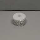 Flat Pearl Garland String 11 Yards, 10MM Half-Round Beaded Spool Roll Crafts for Wedding Decoration (White)