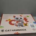 2 in 1 Wooden Cat Hammock, Comfortable and Breathable Hanging Cat Bed with Soft Mattress and PillowSuitable for Cats or Small dogs1