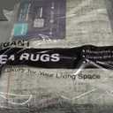 WITSHOCK 6x9 Living Room Rug Washable Area Rug Modern Abstract Rugs Non Slip Indoor Carpet for Bedroom Dining Room Nursery Kitchen Office Home Decor Stain Resistant Soft Wave Striped Rug, Green