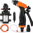Jadeshay 12V Car Washer High Pressure Cleaning Pump Kit, Portable Lightweight Multi-Functional Electric Cleaning for Vehicles