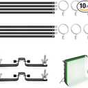 118" / 3m Background Folding Crossbar, Photography Lighting Muslin Backdrop Support Crossbar, 2 x 3m Crossbar, 2 x Mount,6 x Clip