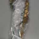 ABAJI Plastic Eucalyptus Golden Stems 12 Fake Faux Decorations Artificial Leaves Greenery Plant Leaf Home Office House Table Desk Decor Wedding Party Vase Forever Live