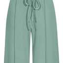 PRETTYGARDEN Women's Summer 2 Piece Loungewear Set Cropped Tank Top Wide Leg Sweatpants Tracksuit Casual Outfits Fruit Green Small