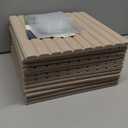 Large Cork Boards for Walls 48"x 36" - 1/2 Thick Bulletin Board, 12 Pack Felt Wall Tiles with Slat Wall Paneling and Clear Pushpins, Pin Board Corkboards for Office - Tan