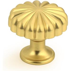 Probrico 5 Pack Gold Cabinet Knobs Vintage Drawer Knobs Zinc Alloy Cabinet Hardware for Kitchen Cupboard Dresser and Wardrobe