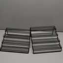 Condient Rack Organizer for Cabinet, 4 Tier Seasoning Step Storage Organizer, Adjustable Metal for Countertops & Cabinets with Stable Frame