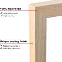 KINLINK 11x14 Picture Frame Natural, Solid Wood Frame 11x14 with Acrylic Plexiglass for Pictures 5x7/8x10 With Mat,Tabletop and Wall Display, 11 x 14 Picture Frame, Set of 1