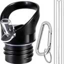 Straw Lid for Hydro Flask Standard Mouth - Multi-Compatible with Simple Modern Ascent Lid for 1.91" Mouth 18 oz, 21 oz, 24 oz Insulated Water Bottle Flip Top