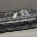 OLANLY Outdoor Rug Waterproof 8x10 ft, Reversible Outdoor Plastic Straw Rug, Boho Patio Rug, Indoor Outdoor Carpet, RV Mat Outside for Patio, Camp, Picnic, Balcony, Deck, Backyard, Black & Grey