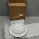 DOWAN Soup and Pasta Bowls Set of 4, White Porcelain Wide Rim Salad Plates, 20 Ounces, Microwave & Dishwasher Safe (9.5")