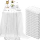 15 Pack Cheesecloth Table Runner 10Ft Gauze Cheese Cloth 35x120 Inch Boho Table Runner Holiday Table Runner Table Cover for Wedding Birthday Party Engagement Baby Bridal Shower Table Dcor(White)