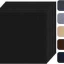 Self Adhesive Carpet Tile 10 Pcs 24" x 24" Peel and Stick Carpet Floor Tiles Non-Slip Carpet Squares Tiles DIY Installation for Living Room Bedroom (Black)