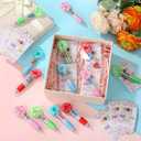 Sayglossy 24 Sets Donuts Pens Gift Bulk, 4-in-1 Funny Multicolor Ballpoint Pen with Positive Cards for Teacher Coworker Employe Appreciation Office Gift