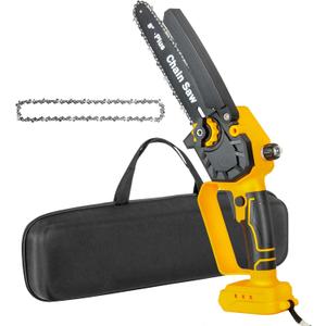 IRONFIST Cordless Chainsaw for DEWALT BATTERY, Brushless Motor 8 Inch With Oiler, Electric Chainsaw Handheld Chain saw for Trees Branches Trimming Wood Cutting (No Battery)