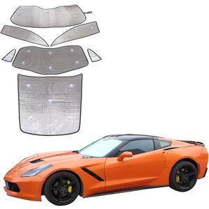 Car Windshield Sunshade, Car Sun Shade Full Rear Window Shades for Chevrolet Corvette C7 2014-2019, UV Rays Sun Visor Protector (Full Window)