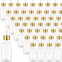 48 Pack 2oz Clear Glass Dropper Bottles, Eye Dropper Bottles with Glass Droppers for Essential Oils, Perfumes(60ml, Gold)