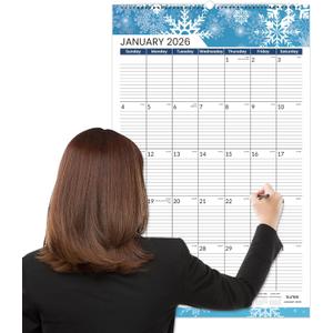 SUNEE 2026 Wall Calendar Extra Large 17"x27", 21 Month Calendar (Ends June 2027), Vertical Large Monthly Calendar 2026-2027 for Wall, Seasons Color (Seasonal)