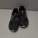 New Balance Women's 410v8 Trail Running Shoe, Black/Bright Cyan/Hi-Pink, 7 W