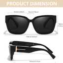 FIMILU Polarized Sunglasses Fit Over Glasses for Women, Oversized Square Sunglasses for Driving & Outdoor UV400 Protection