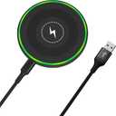 15W Wireless Charger Fast Charging Pad for Motorola Moto G Stylus 5G 2025/G Power 2026, Android Wireless Charging Station for Samsung Galaxy S25 Ultra S25+ S24 FE S23 S22 Z Flip6, Pixel 10pro 9a 8pro (Black)