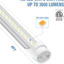 ELEKICO 20-Pack T8 Led Bulbs 4 Foot, 24W 3600LM 6500K Daylight 4' T8 Led Light Bulbs, Ballast Bypass, G13 Base Type B Dual-End Powered 4ft Led Tube Light, Led Replacement for Fluorescent Tubes